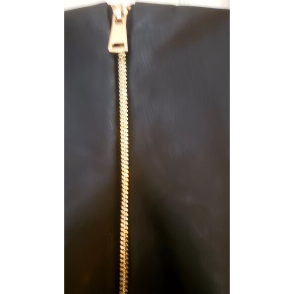 Black Long Sleeve Faux Leather Corset Bustier Sheer Sleeves Milkmade Goth Small - Picture 6 of 12